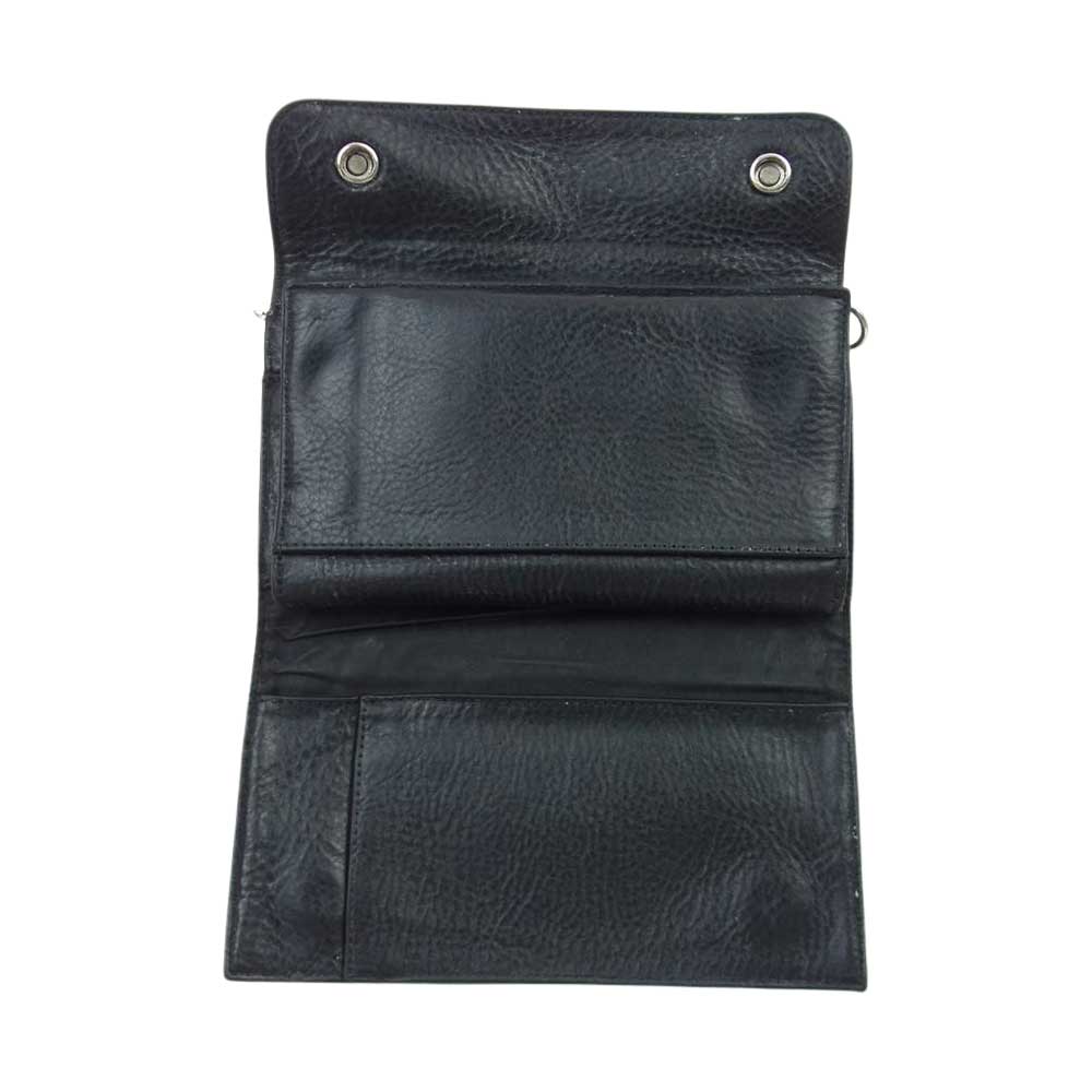 CHROME HEARTS クロムハーツ（原本無） WAVE BS FLARE フレア ウェーブ ウォレット  財布 ブラック系【中古】