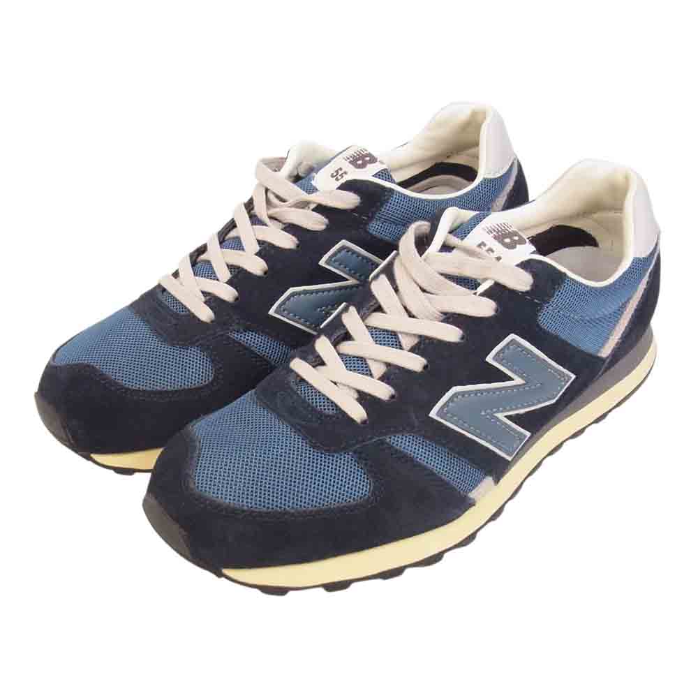 NEW BALANCE ニューバランス M554MNV スエード ローカット スニーカー ネイビー系 26cm【中古】