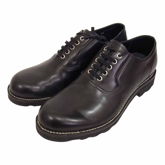 COMME des GARCONS HOMME コムデギャルソンオム HK-04103 プレーントゥ レースアップ ドレス シューズ ブラック系 25cm【中古】