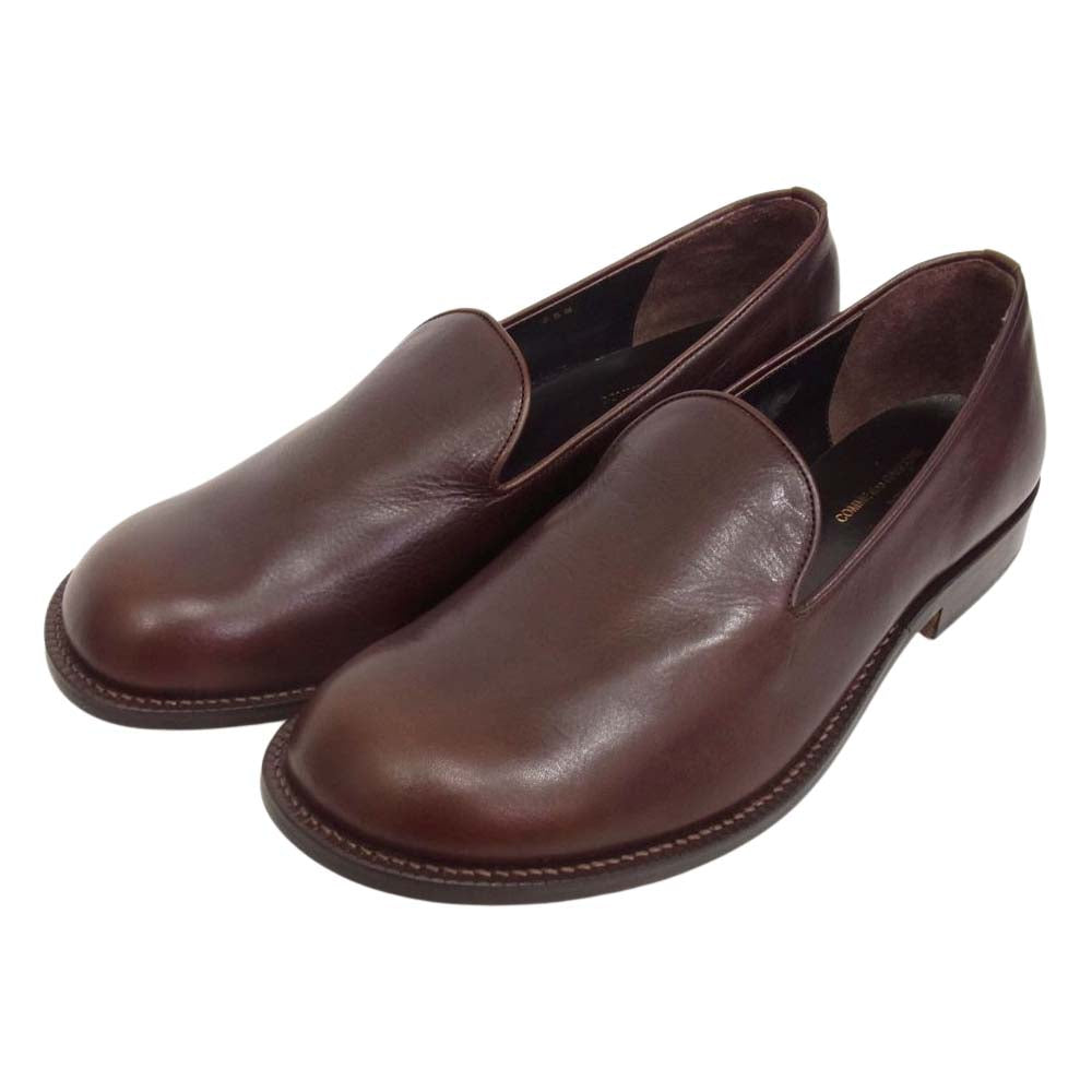 COMME des GARCONS HOMME コムデギャルソンオム プレーントゥ スリッポン レザー オペラシューズ ブラウン系 25.5cm【美品】【中古】