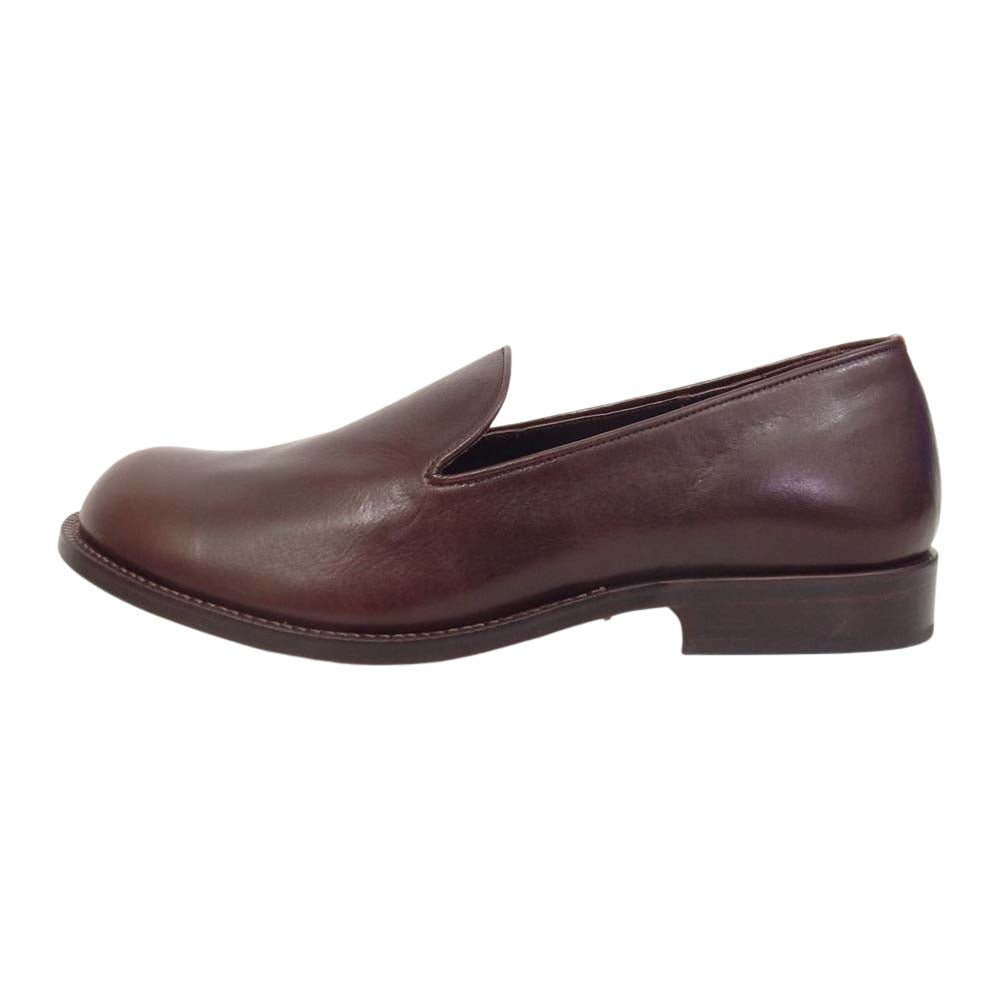 COMME des GARCONS HOMME コムデギャルソンオム プレーントゥ スリッポン レザー オペラシューズ ブラウン系 25.5cm【美品】【中古】