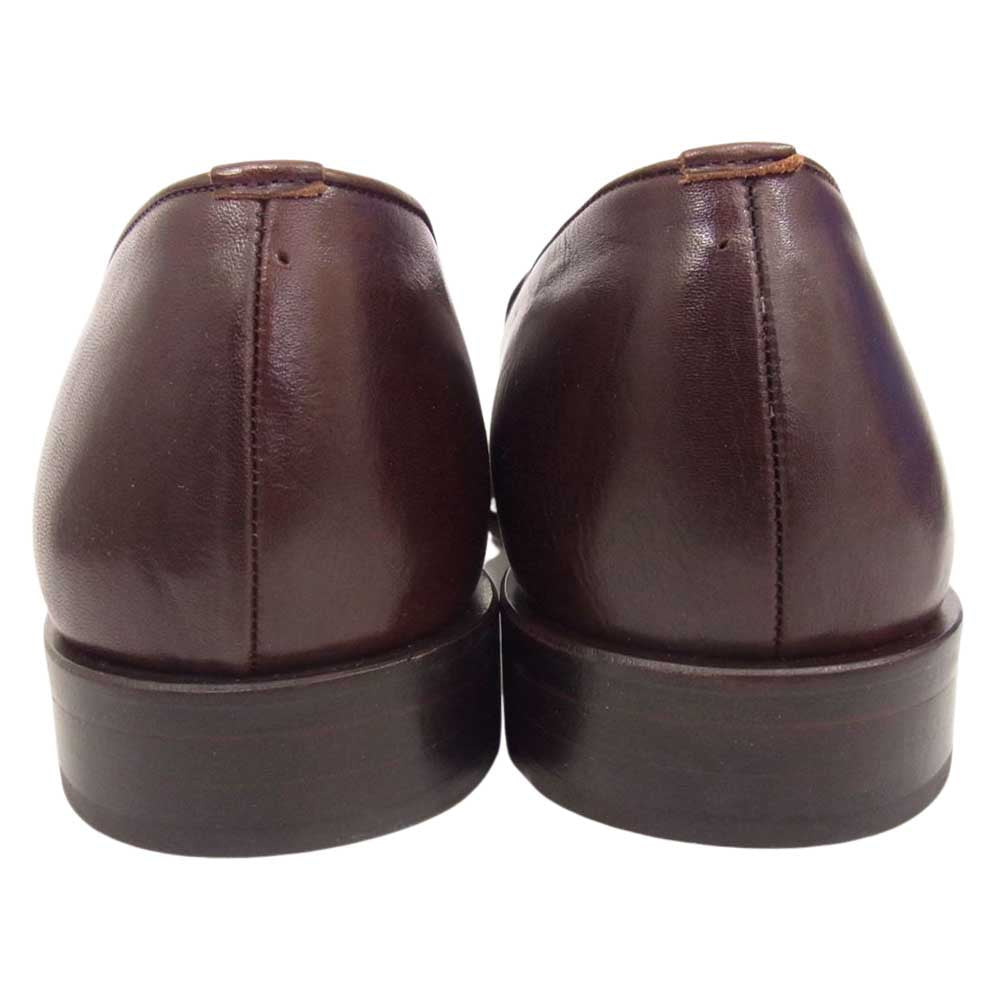 COMME des GARCONS HOMME コムデギャルソンオム プレーントゥ スリッポン レザー オペラシューズ ブラウン系 25.5cm【美品】【中古】