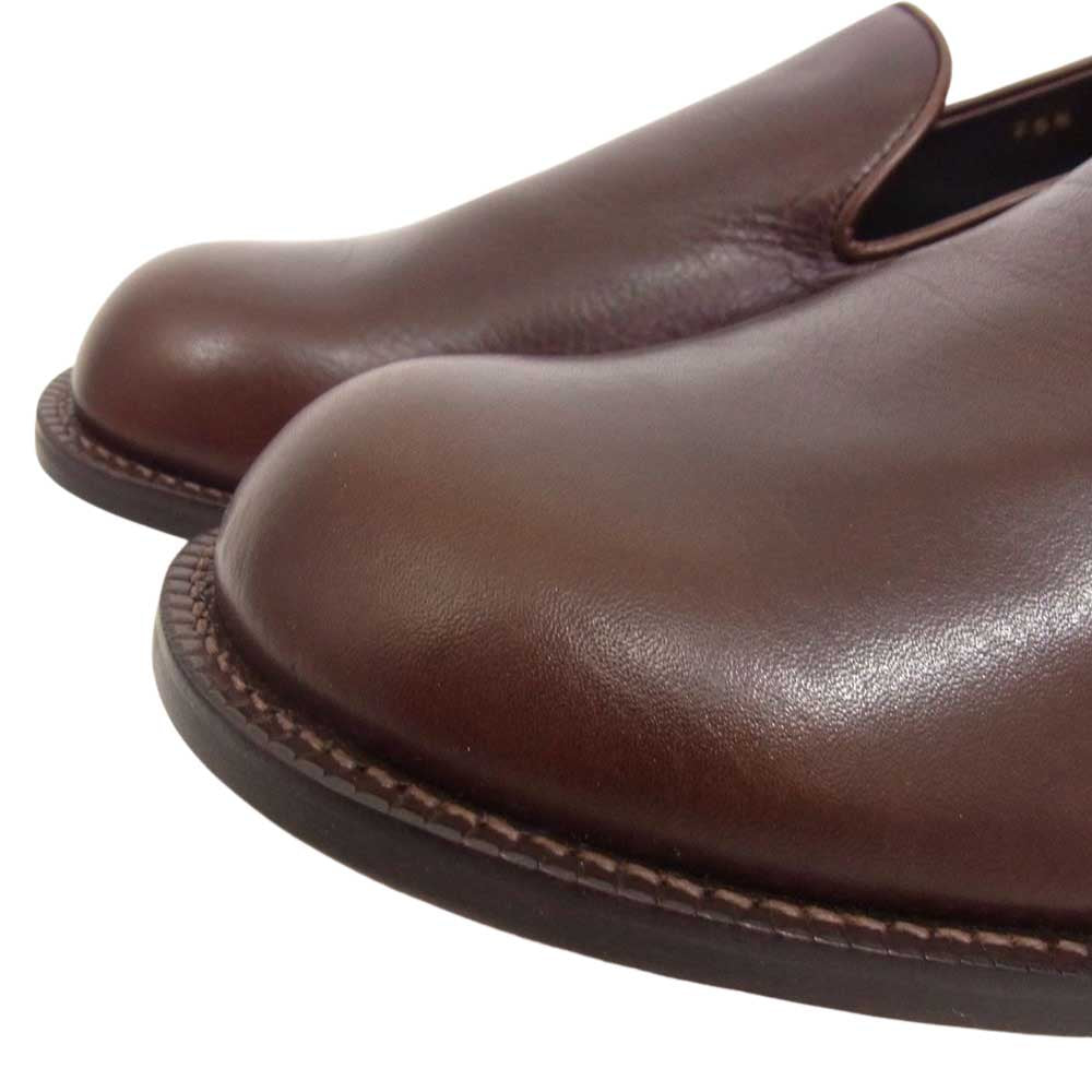 COMME des GARCONS HOMME コムデギャルソンオム プレーントゥ スリッポン レザー オペラシューズ ブラウン系 25.5cm【美品】【中古】