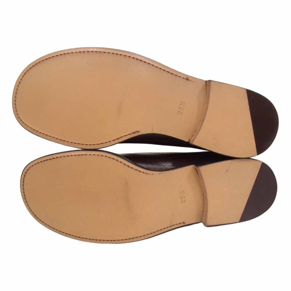 COMME des GARCONS HOMME コムデギャルソンオム プレーントゥ スリッポン レザー オペラシューズ ブラウン系 25.5cm【美品】【中古】