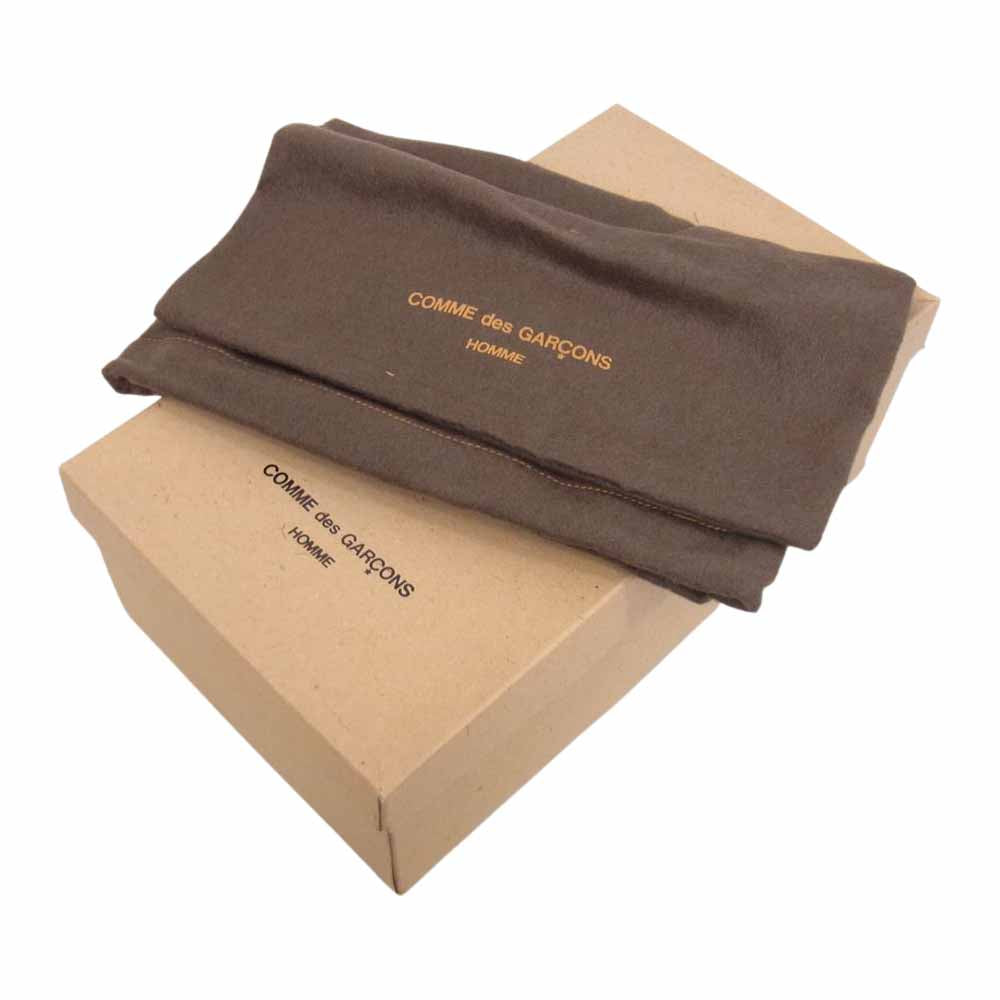 COMME des GARCONS HOMME コムデギャルソンオム プレーントゥ スリッポン レザー オペラシューズ ブラウン系 25.5cm【美品】【中古】