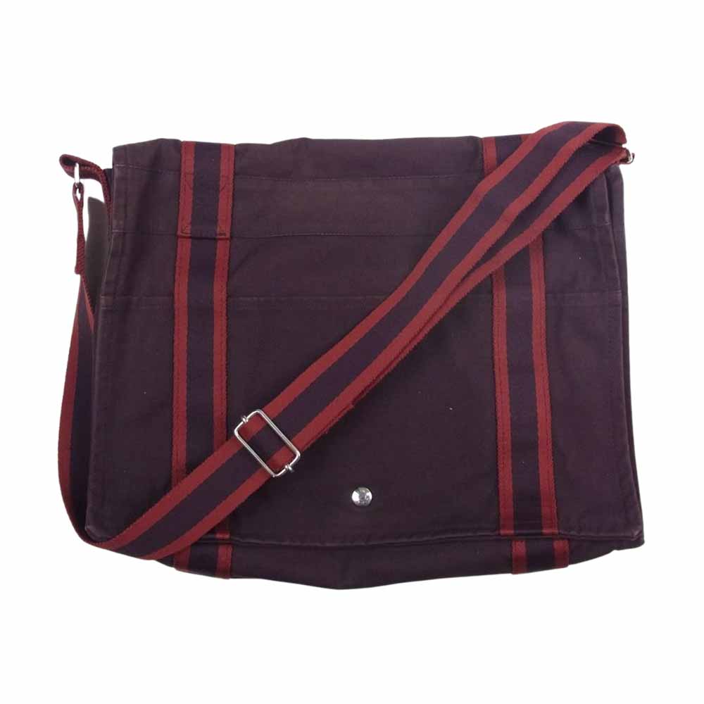 HERMES エルメス フールトゥ バサス MM キャンバス ショルダー バッグ ブラウン系 エンジ系【中古】