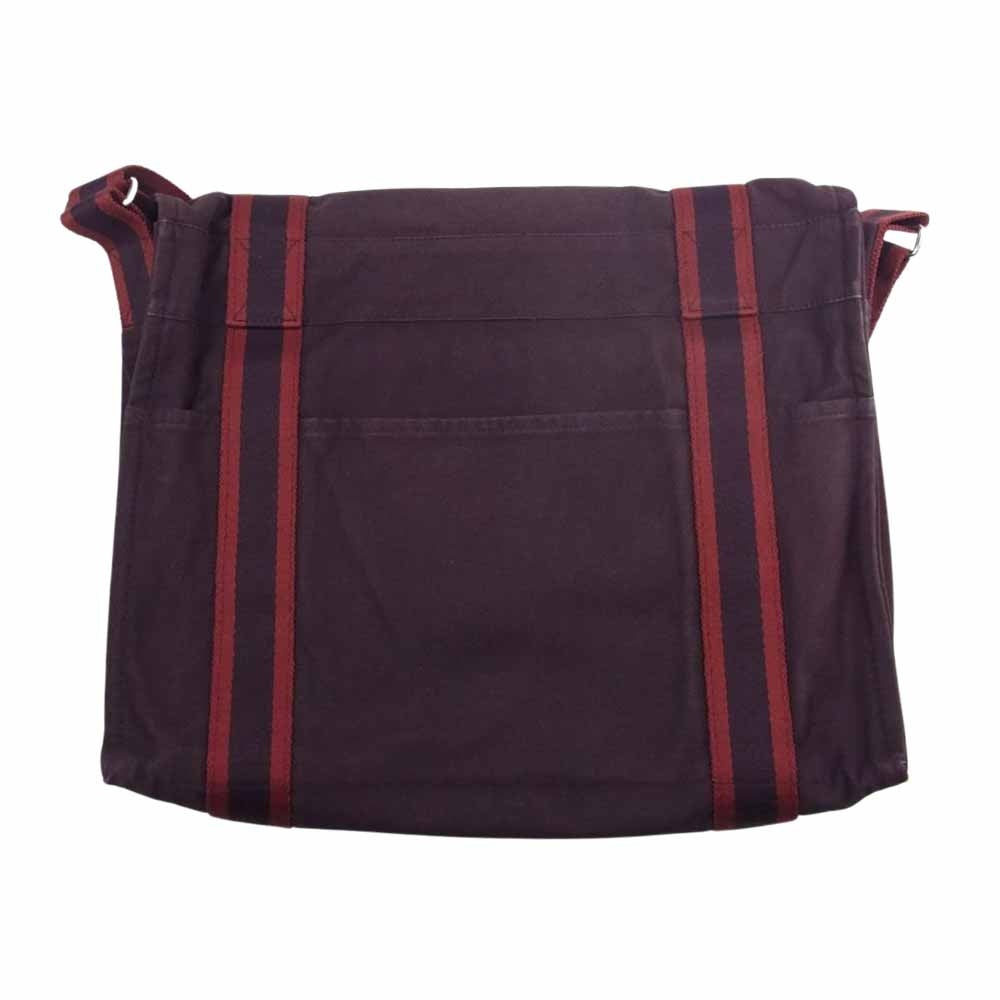 HERMES エルメス フールトゥ バサス MM キャンバス ショルダー バッグ ブラウン系 エンジ系【中古】