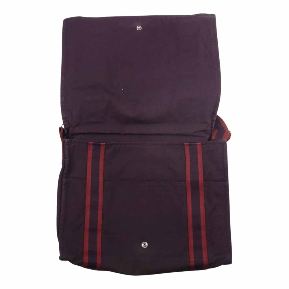 HERMES エルメス フールトゥ バサス MM キャンバス ショルダー バッグ ブラウン系 エンジ系【中古】