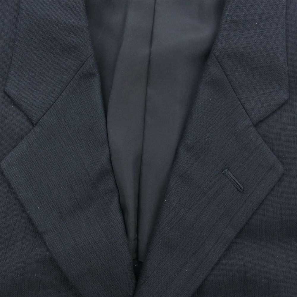 COMME des GARCONS HOMME コムデギャルソンオム HJ-02010S ヴィンテージ シルク コットン 4B テーラード ジャケット パンツ スラックス セットアップ ブラック系 S【中古】