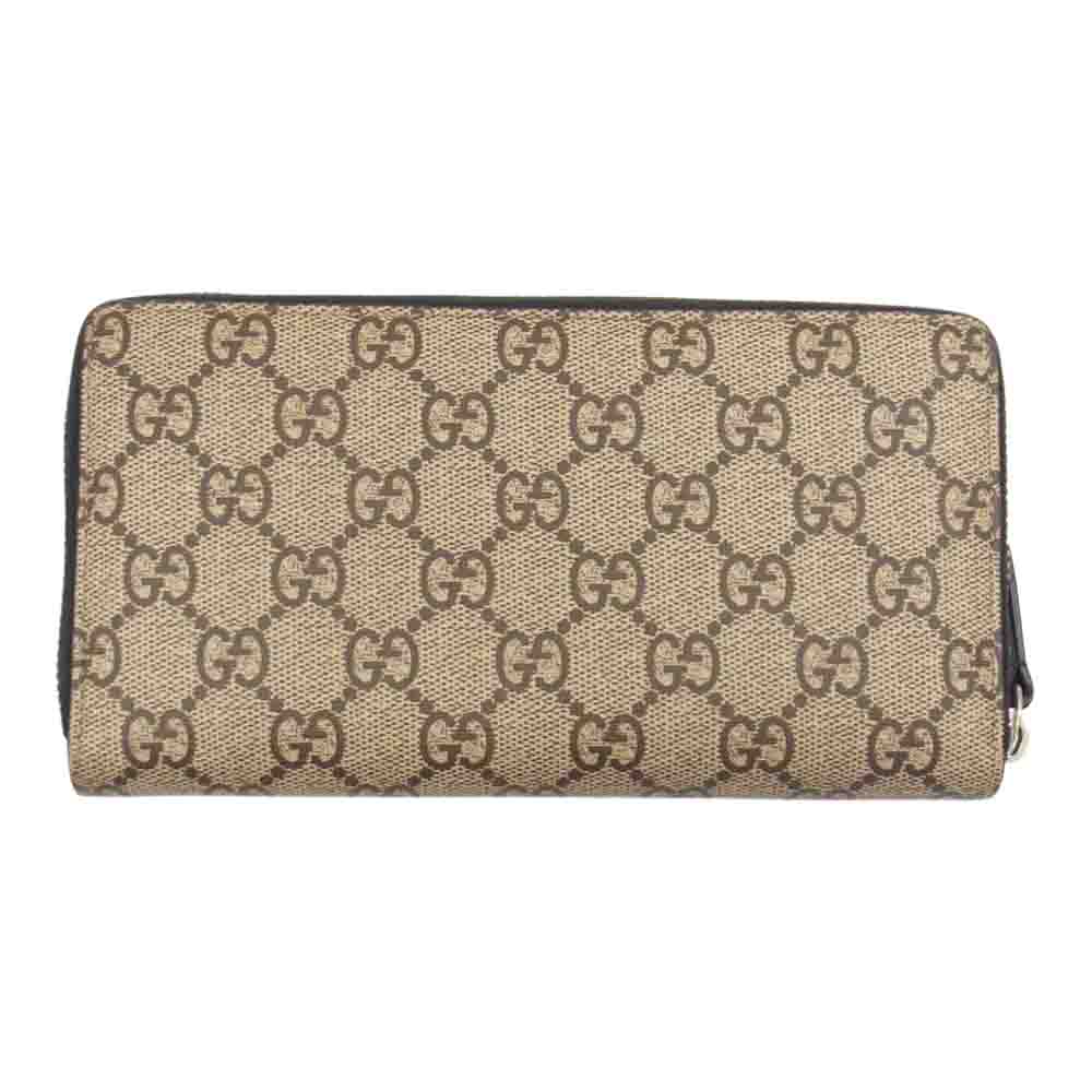 GUCCI グッチ 451273 GGスプリーム ラウンド ファスナー タイガー 長財布 ブラウン系【中古】