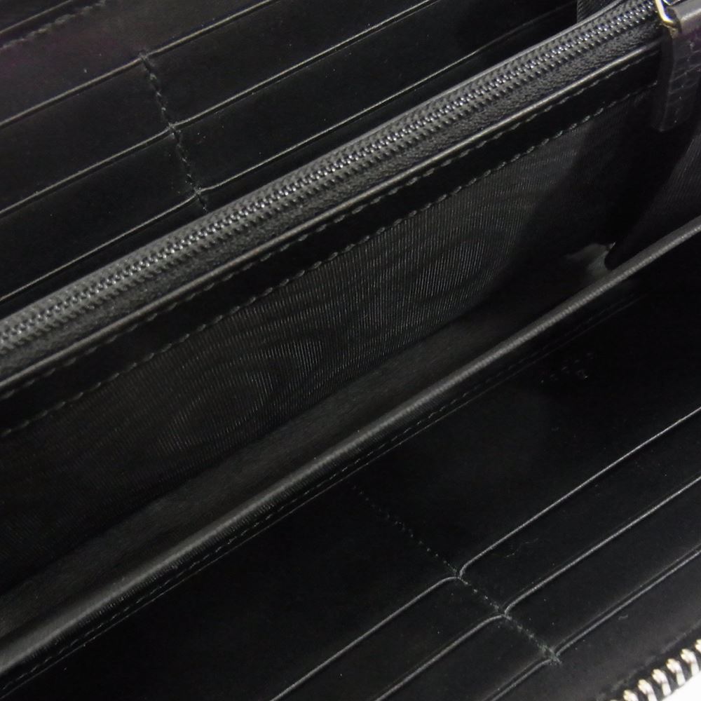 GUCCI グッチ 451273 GGスプリーム ラウンド ファスナー タイガー 長財布 ブラウン系【中古】