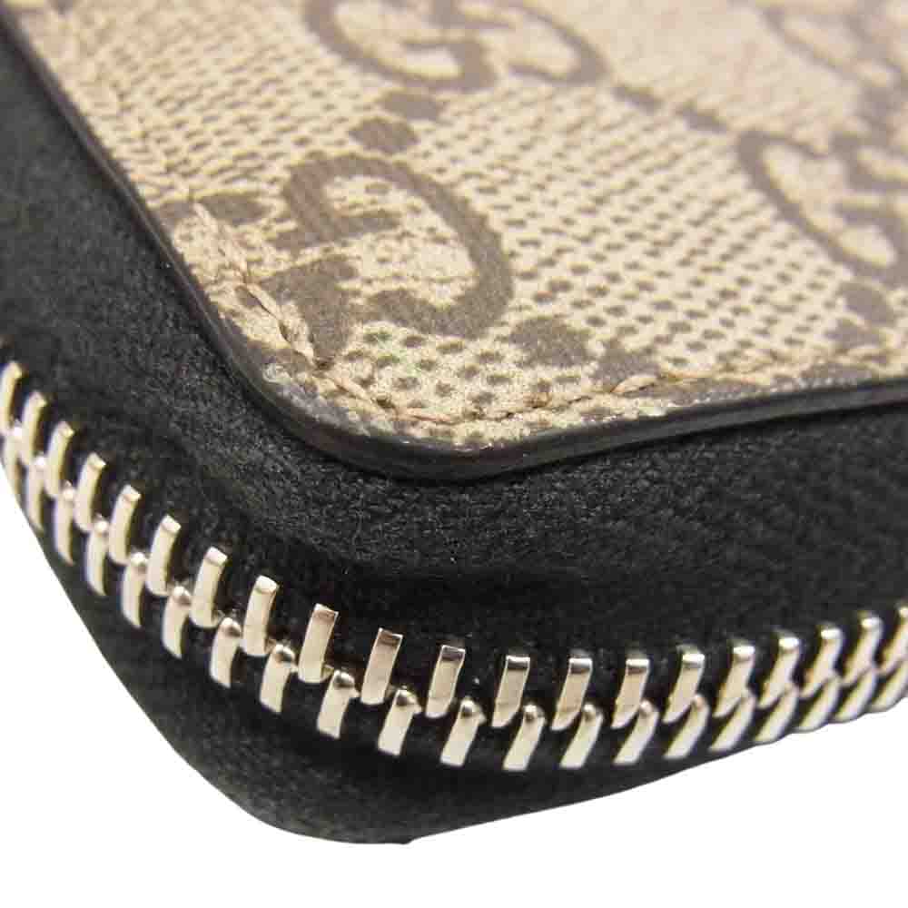 GUCCI グッチ 451273 GGスプリーム ラウンド ファスナー タイガー 長財布 ブラウン系【中古】