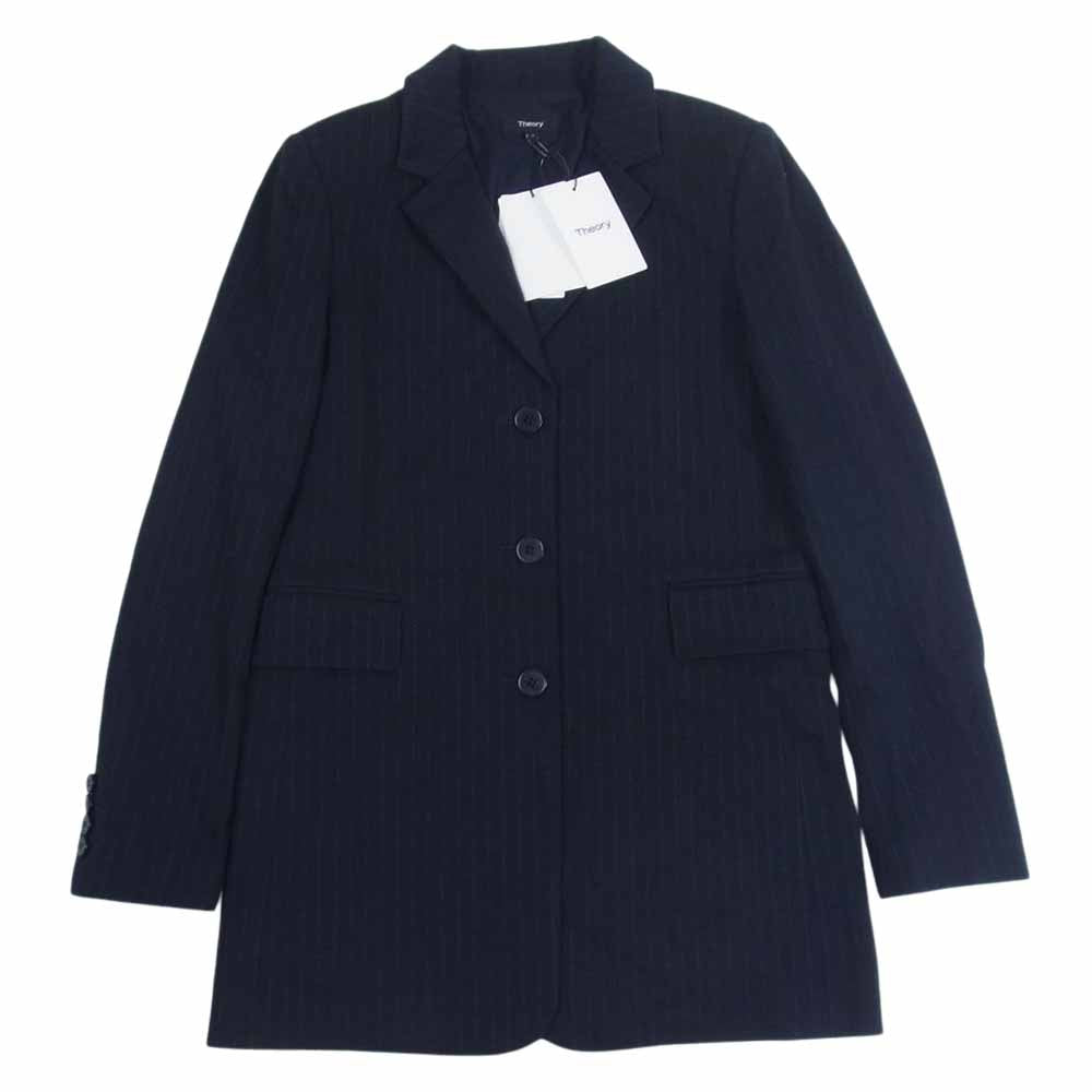theory セオリー 01-8304103-895-702 CARDINAL JKT テーラード ジャケット ストライプ ダークネイビー系 2【新古品】【未使用】【中古】