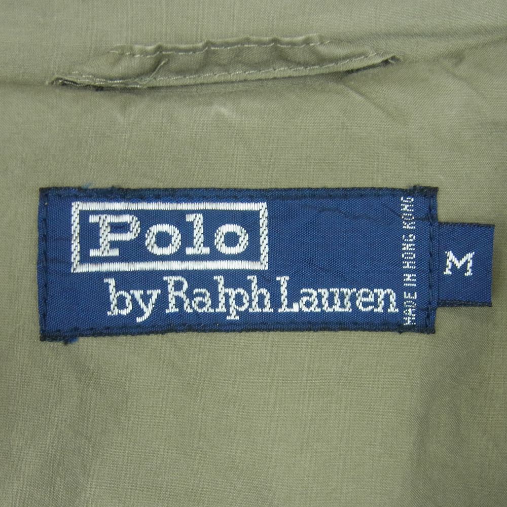 POLO RALPH LAUREN ポロ・ラルフローレン P060551 90s ヴィンテージ トレンチ コート 香港製 グレイッシュカーキ系 M【中古】
