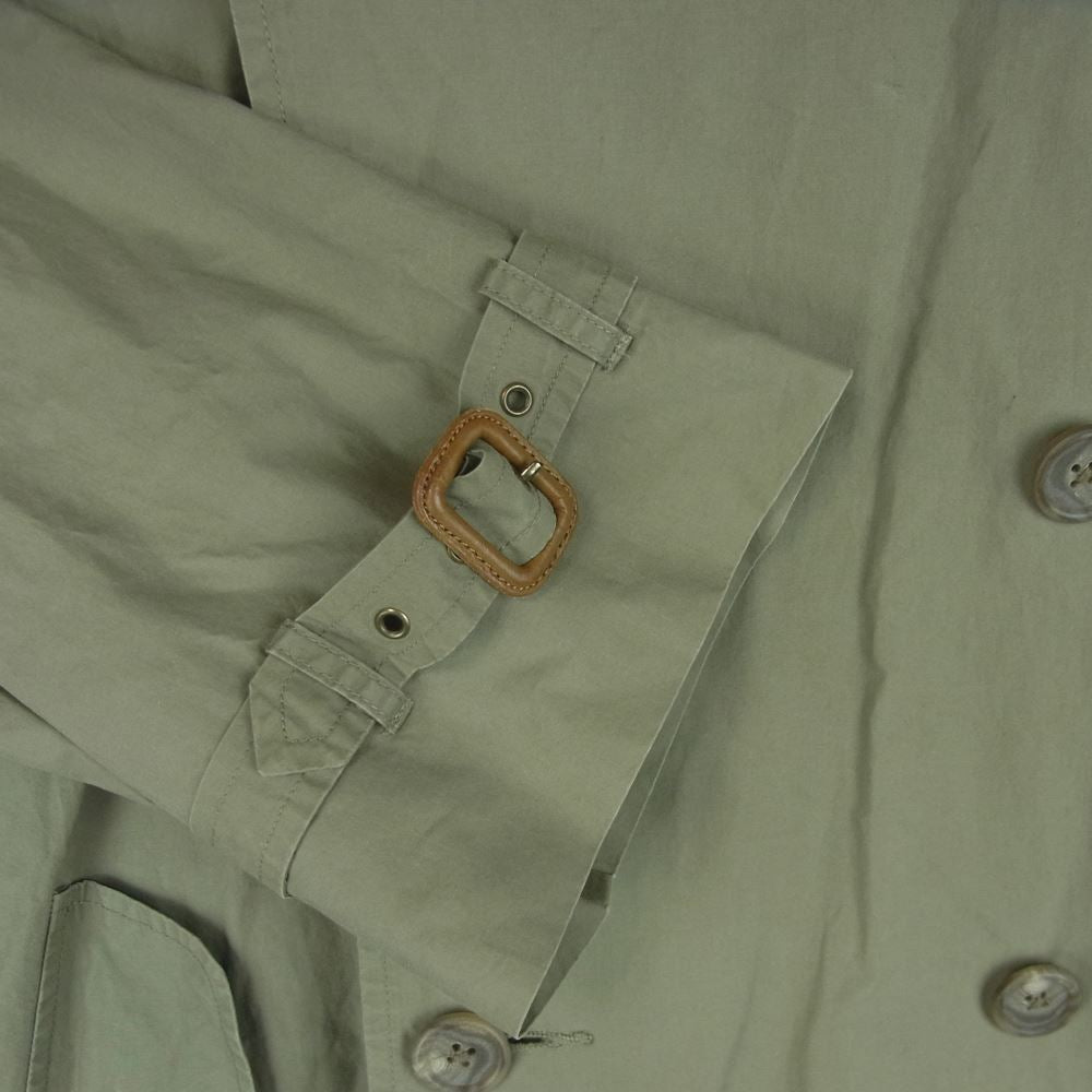 POLO RALPH LAUREN ポロ・ラルフローレン P060551 90s ヴィンテージ トレンチ コート 香港製 グレイッシュカーキ系 M【中古】