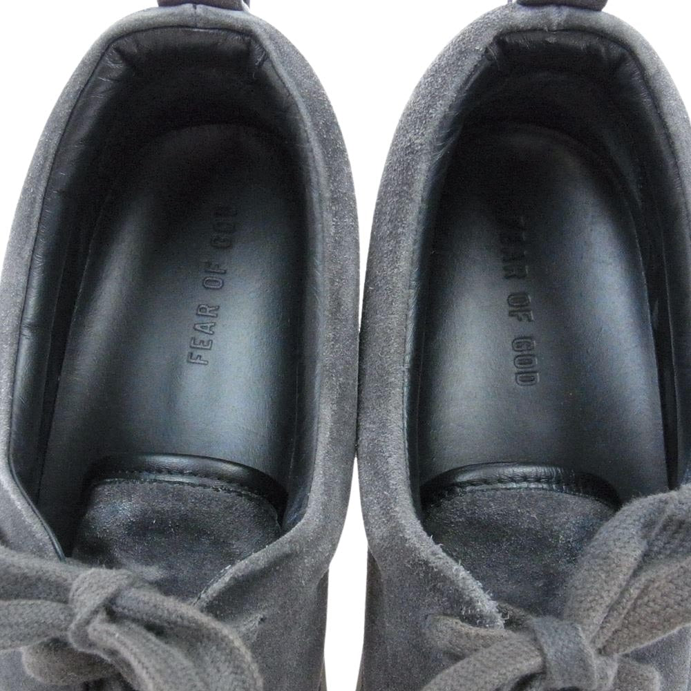 FEAR OF GOD フィアオブゴッド SUEDE LACE UP SNEAKER スエード レースアップ スニーカー ブラック系 45【中古】