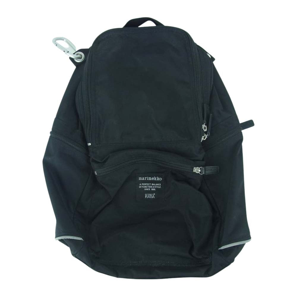 marimekko マリメッコ ROADIE BUDDY back pack ローディ バディ バックパック リュック ブラック系【中古】
