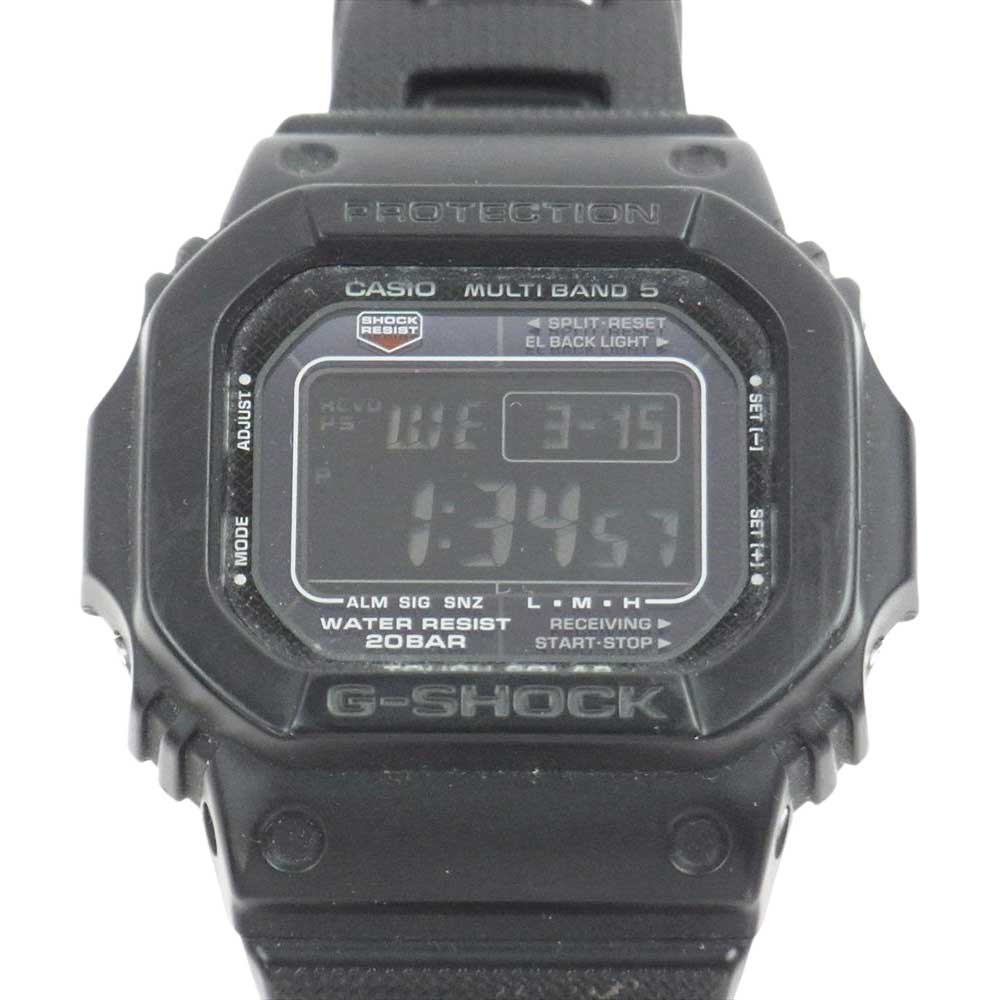 CASIO G-SHOCK カシオ ジーショック GW-M5600BC メタルコア バンド マルチバンド5 タフソーラー デジタル ウオッチ 時計 ブラック系【中古】