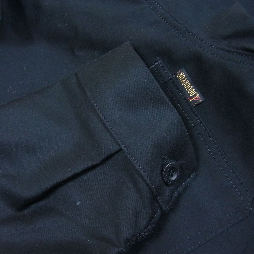 COMME des GARCONS コムデギャルソン 18AW SZ-J009 LE LABOUREUR ルラブルール フランス製 CDG バックロゴプリント カバーオール ジャケット コート ブラック系 L【中古】