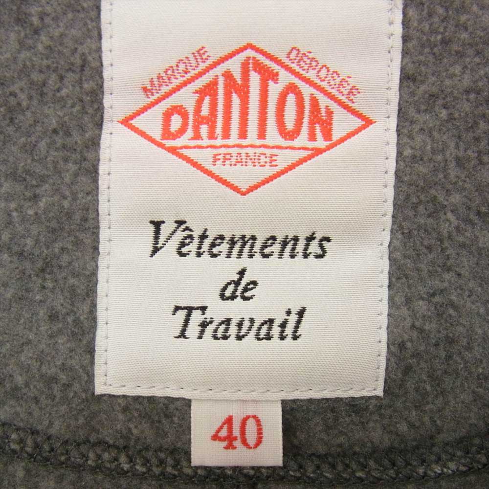 Danton ダントン 19AW 19A-MR-001 ノーカラー フリース ジャケット グレー系 40【中古】