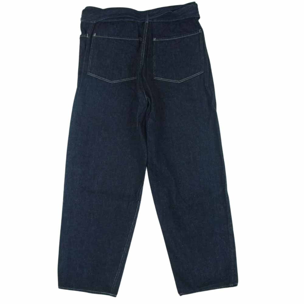 COMOLI コモリ 23SS X01-03001 デニム ベルテッド パンツ 日本製 インディゴブルー系 2【新古品】【未使用】【中古】