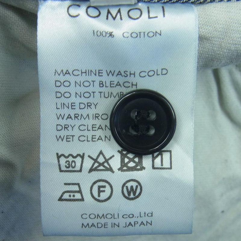 COMOLI コモリ23SSデニムベルテッドパンツ ブラック X01-03001