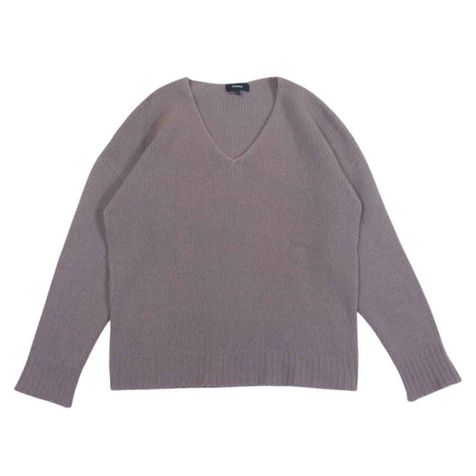 theory セオリー 018301736-250-902 カシミヤ 100% Vネック ニット セーター ブラウン系 S【中古】
