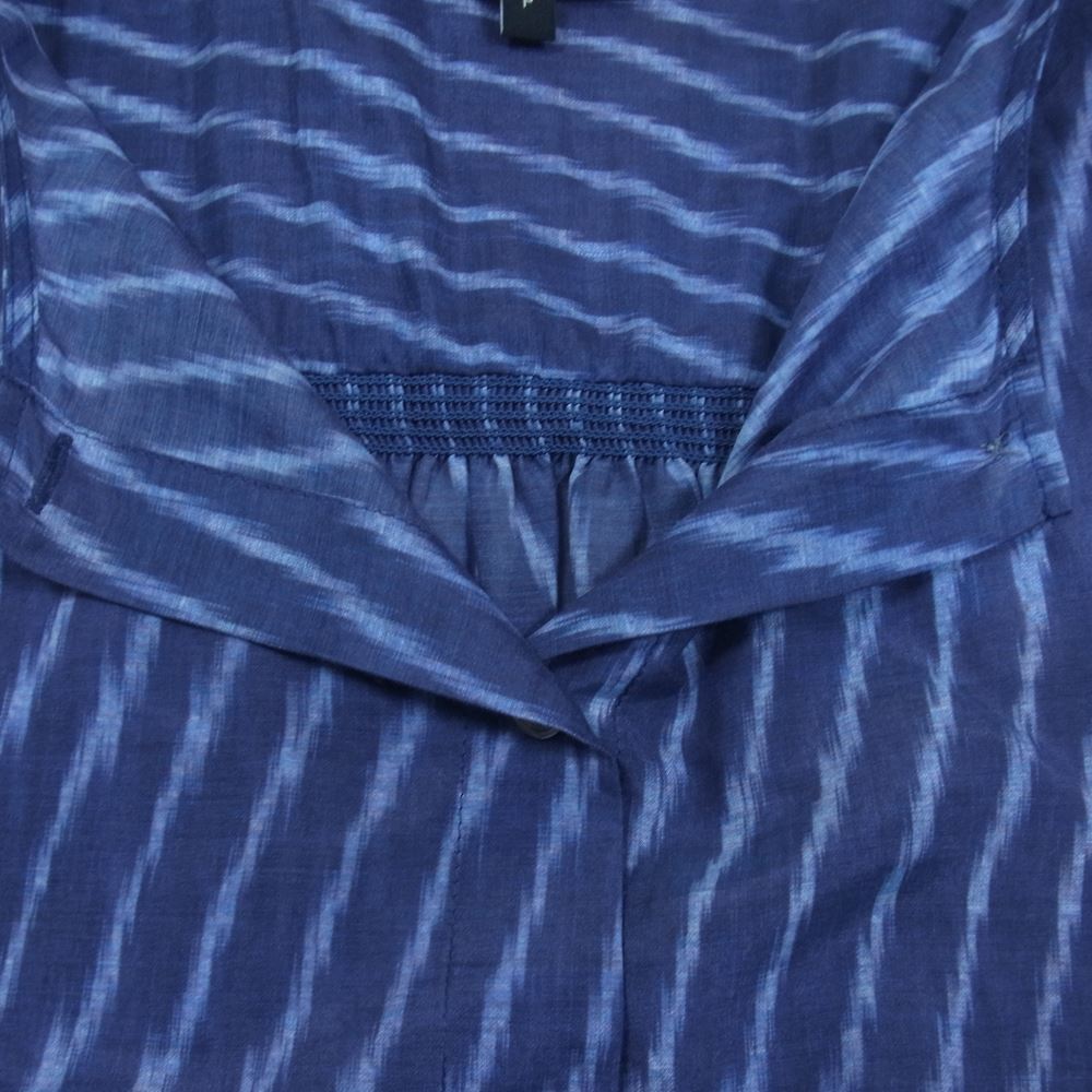 theory セオリー 01-8205502-761-901 コットン シルク混 ベルテッド ワンピース ネイビー系 P【中古】