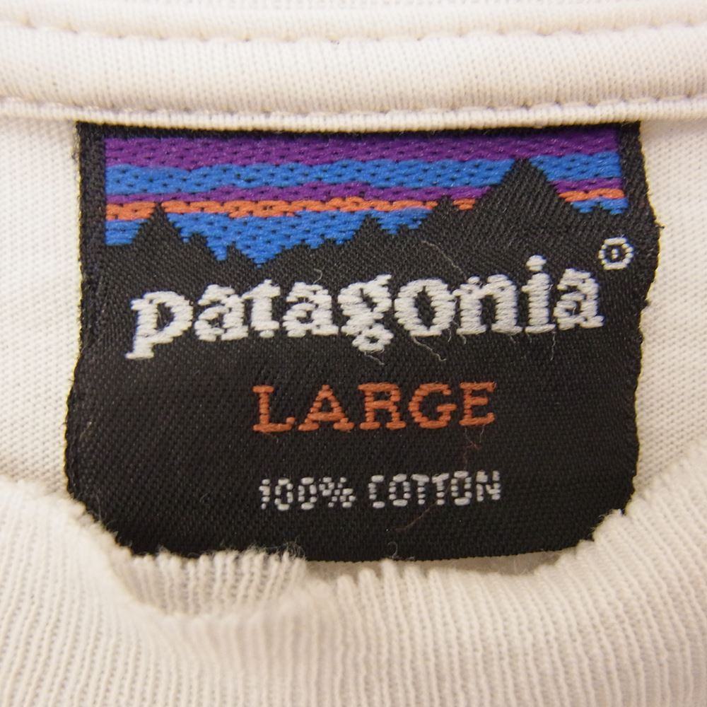 patagonia パタゴニア ヴィンテージ 90s 雪無しタグ hawaiian fisherman プリント Tシャツ ホワイト系 L【中古】