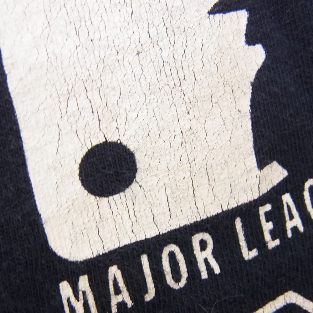 Champion チャンピオン ヴィンテージ 80s トリコタグ ニューヨーク ヤンキース リバーシブル Tシャツ ネイビー系 L【中古】