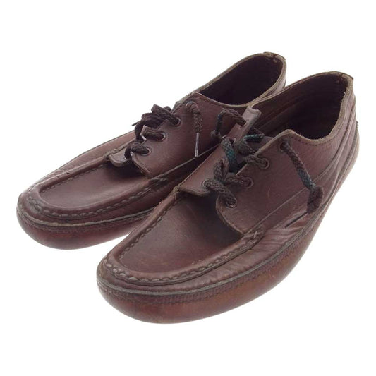 RUSSELL MOCCASIN ラッセルモカシン ヴィンテージ 50s 白タグ モカシン シューズ ブラウン系 US7【中古】
