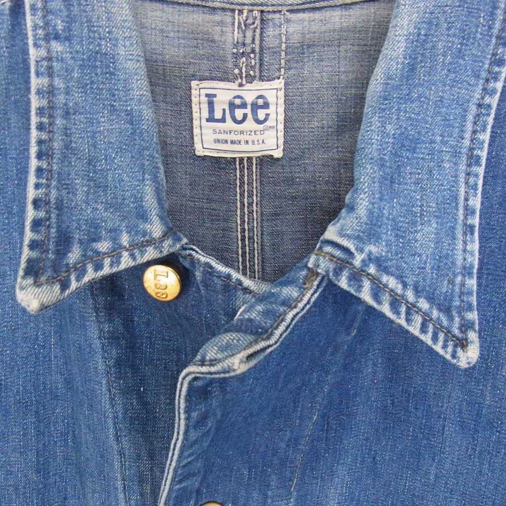 Lee リー ヴィンテージ 70s 91-J カバーオール ジャケット インディゴブルー系 サイズ表記無【中古】