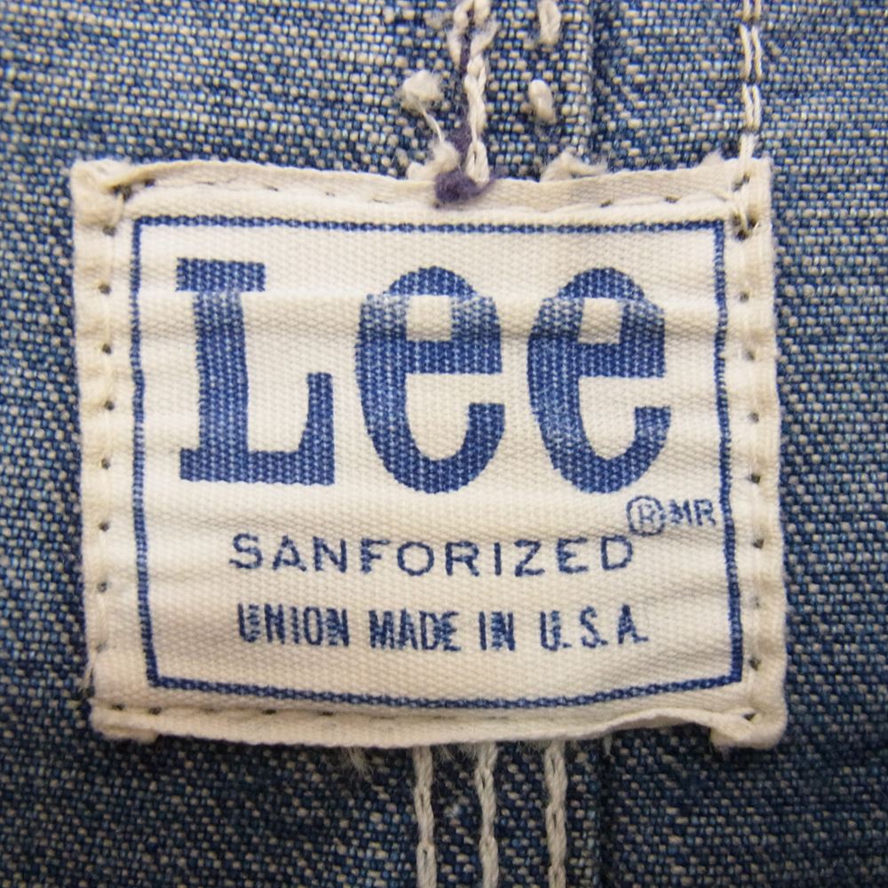 Lee リー ヴィンテージ 70s 91-J カバーオール ジャケット インディゴブルー系 サイズ表記無【中古】