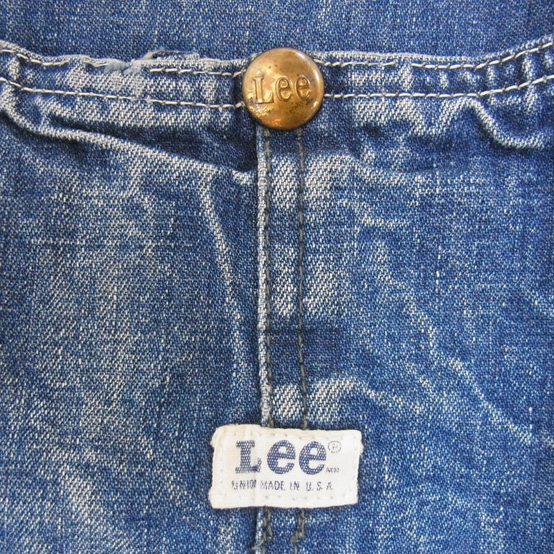 Lee リー ヴィンテージ 70s 91-J カバーオール ジャケット インディゴブルー系 サイズ表記無【中古】