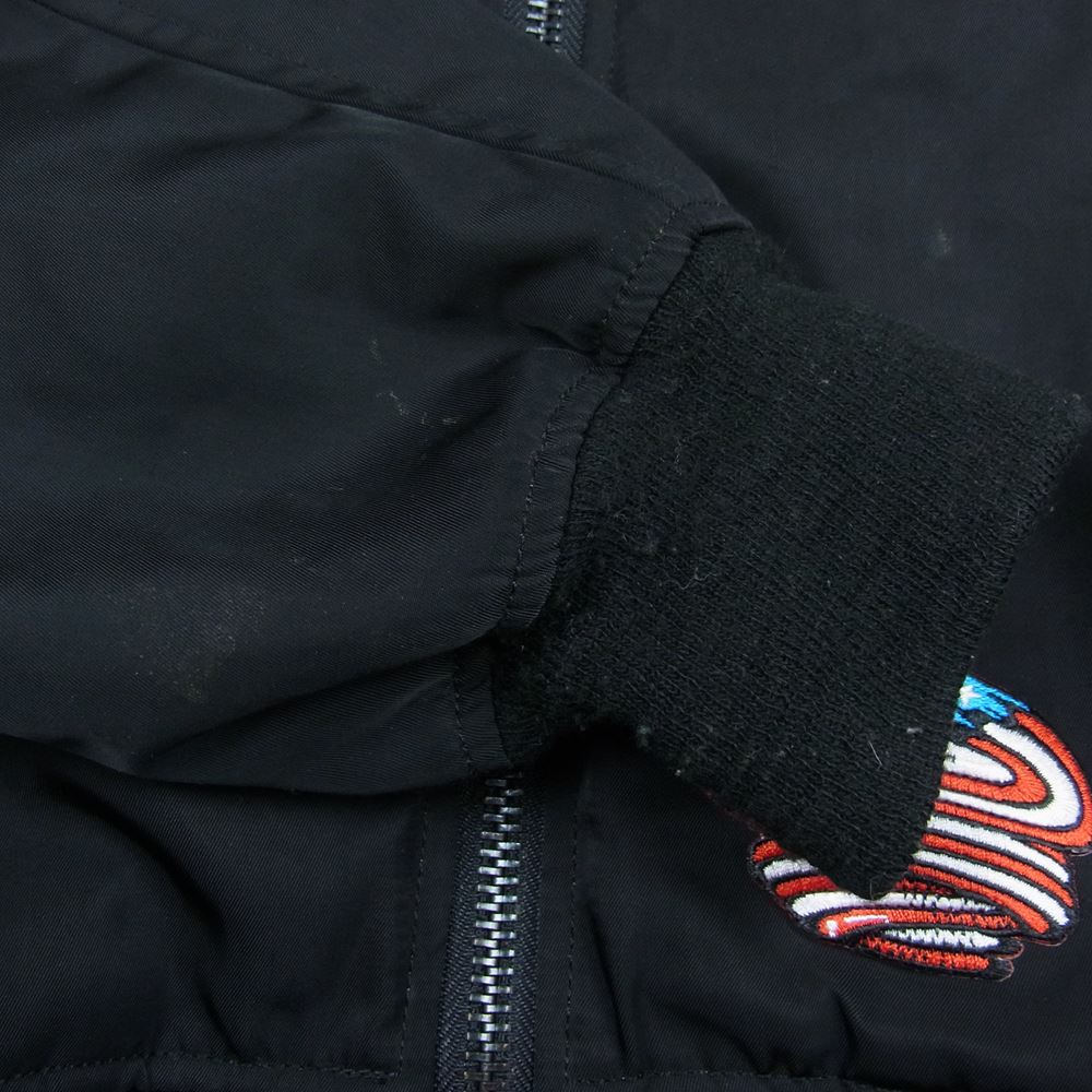 STUSSY ステューシー ONE WORLD ONE LOVE タイガー ワッペン フライト MA-1 ブルゾン ブラック系 M【中古】