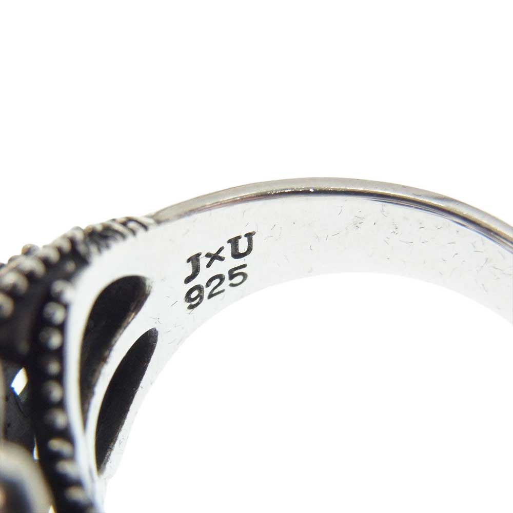 Justin Davis ジャスティンデイビス SRJ595 ギャランティ付属 クラウンモチーフ ジルコニア クロス リング シルバー系 21号【中古】