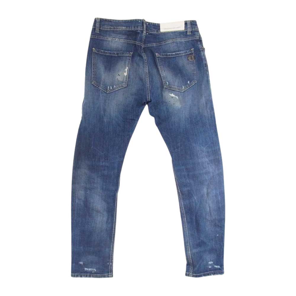 プレミアムムードデニムスペリオール PMDS ダメージ加工 ボタンフライ デニム パンツ ジーンズ インディゴブルー系 32【中古】