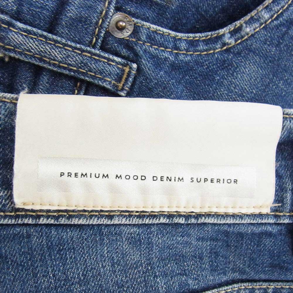 プレミアムムードデニムスペリオール PMDS ダメージ加工 ボタンフライ デニム パンツ ジーンズ インディゴブルー系 32【中古】