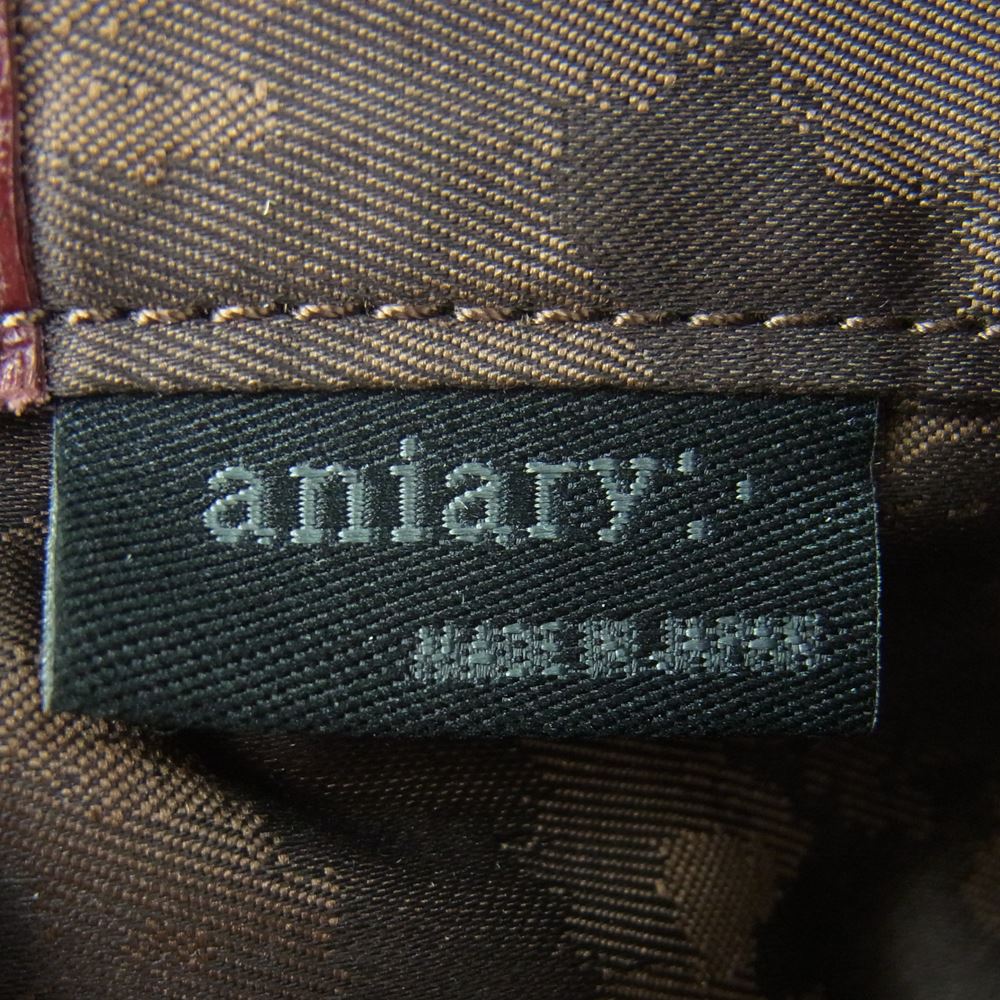 aniary アニアリ レザー ボディ バッグ 日本製 ブラウン系 赤茶系【中古】