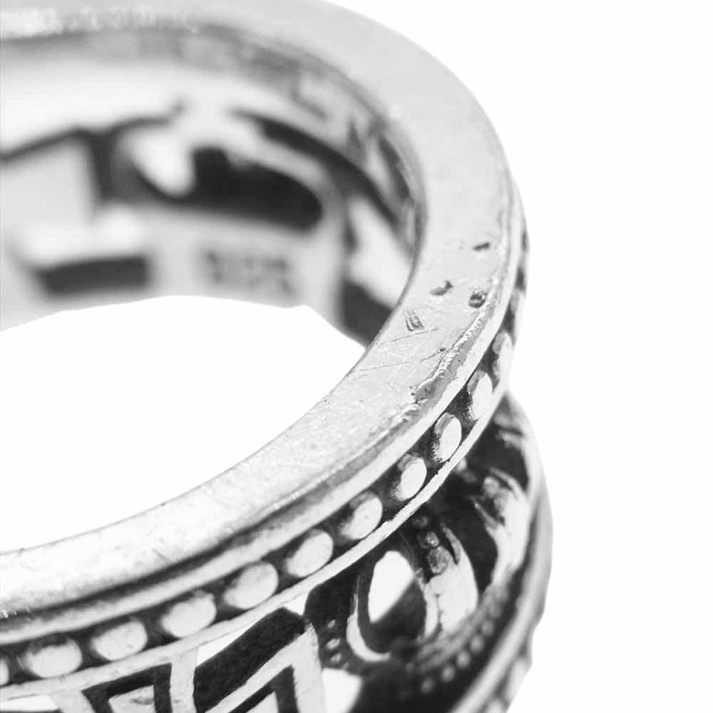 Justin Davis ジャスティンデイビス SRJ175 2 7 MEDIEVAL WEDDING BAND メディバル ウエディング バンド リング シルバー系 20号【中古】