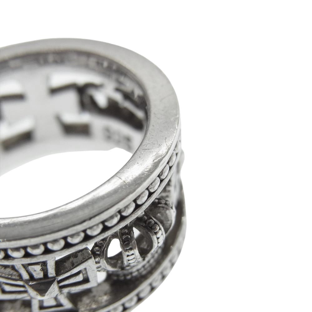 Justin Davis ジャスティンデイビス SRJ175 2 10 ギャランティ付属 MEDIEVAL WEDDING BAND ウェディング バンド リング シルバー系 12号【中古】