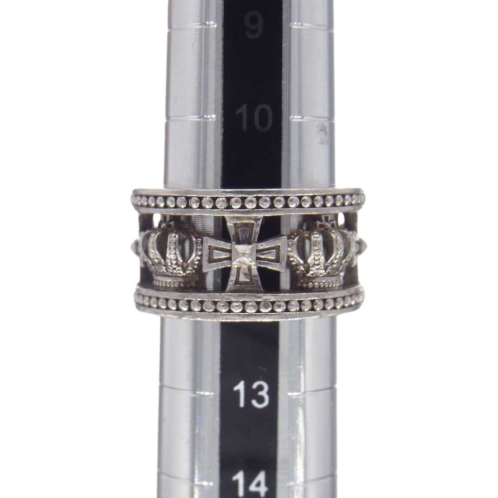 Justin Davis ジャスティンデイビス SRJ175 2 10 ギャランティ付属 MEDIEVAL WEDDING BAND ウェディング バンド リング シルバー系 12号【中古】