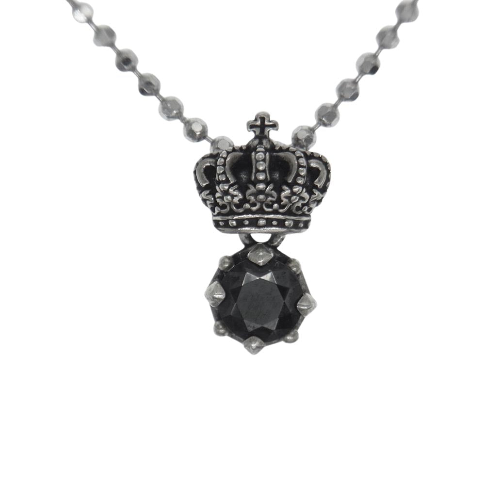 Justin Davis ジャスティンデイビス SNJ252 2 BLK 40 JULIET ジュリエット クラウン ブラックオニキス ネックレス シルバー系【中古】