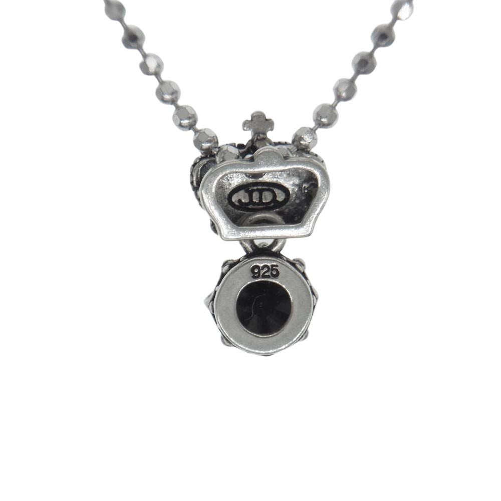 Justin Davis ジャスティンデイビス SNJ252 2 BLK 40 JULIET ジュリエット クラウン ブラックオニキス ネックレス シルバー系【中古】