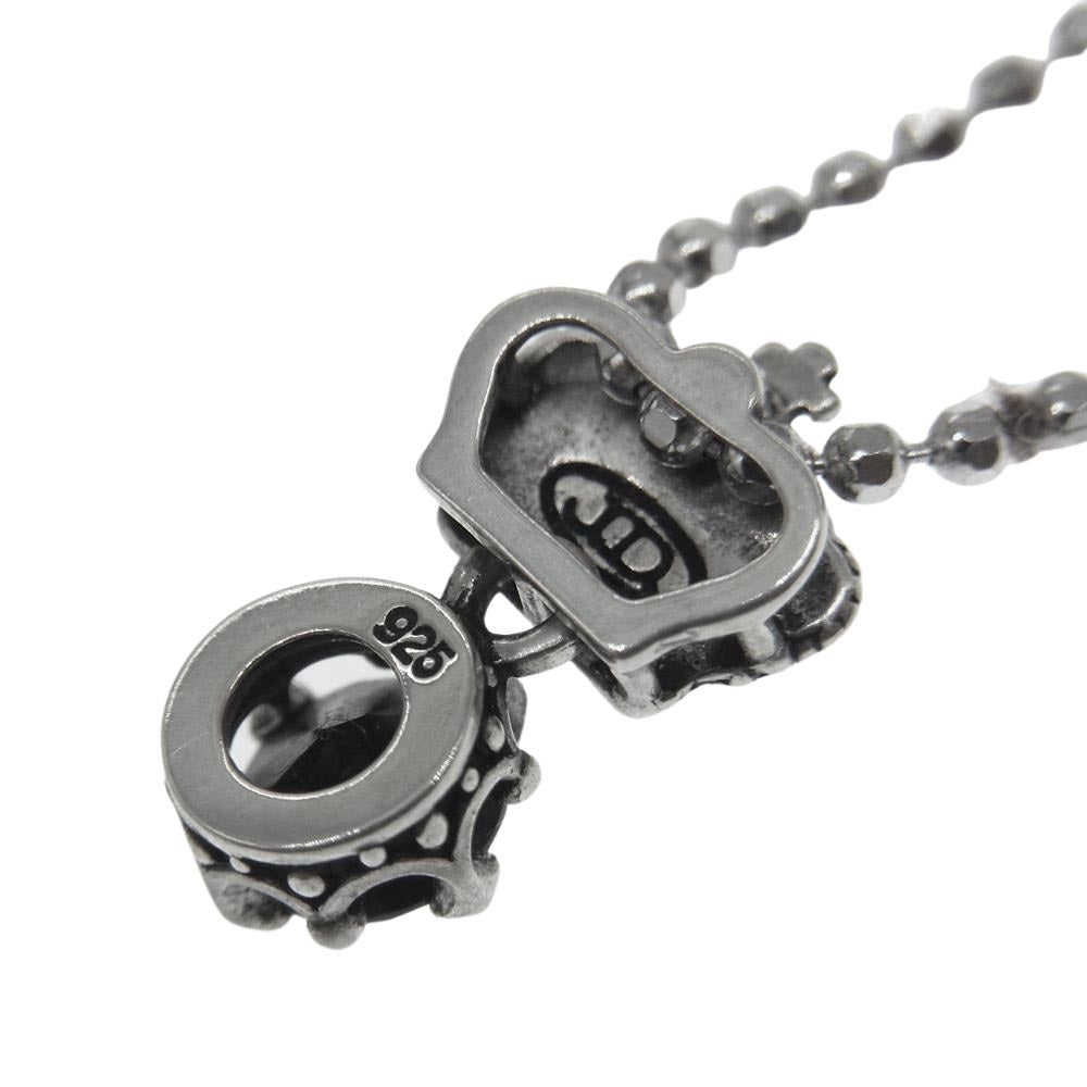 Justin Davis ジャスティンデイビス SNJ252 2 BLK 40 JULIET ジュリエット クラウン ブラックオニキス ネックレス シルバー系【中古】