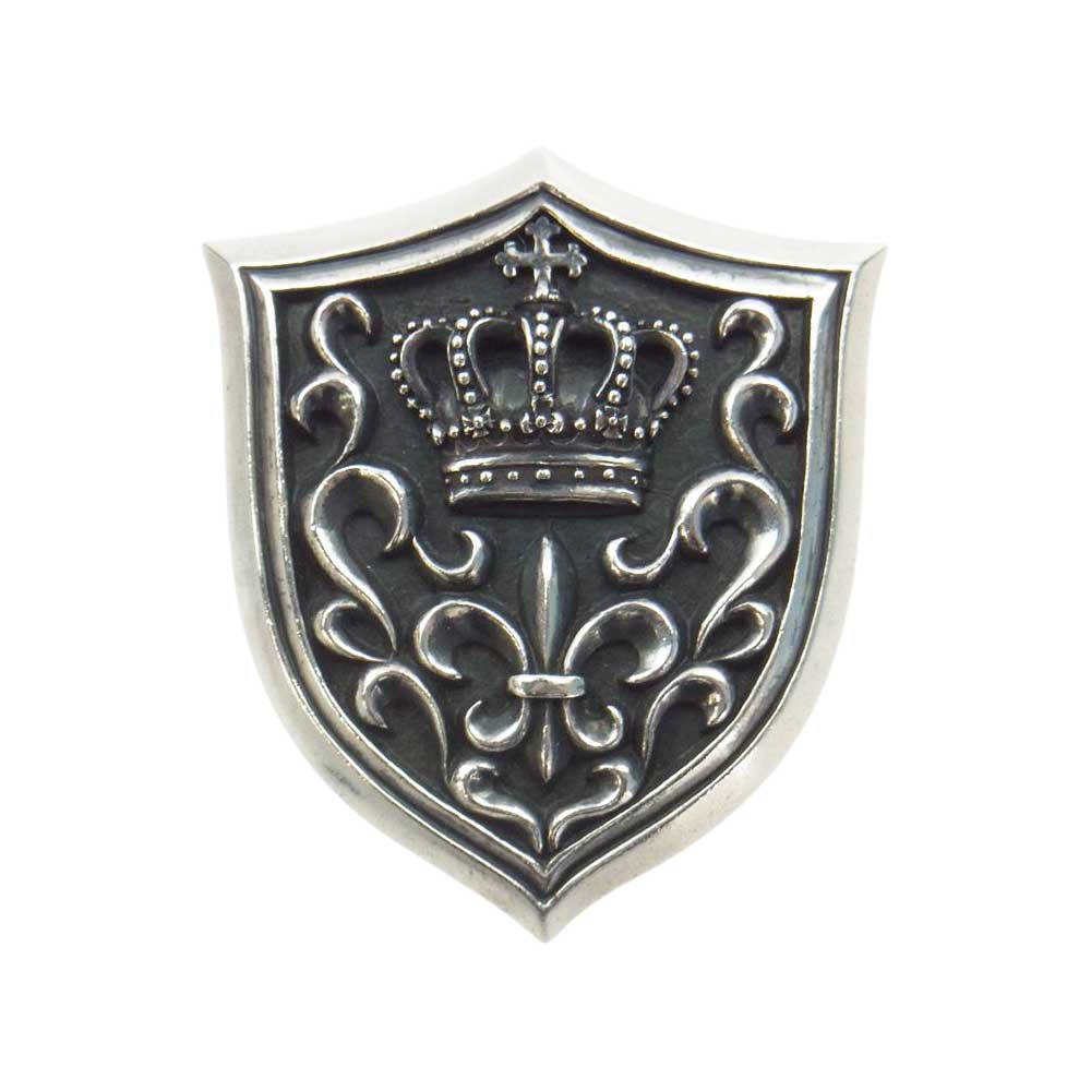 Justin Davis ジャスティンデイビス SPJ103 SHIELD PENDANT クラウン シールド ペンダントトップ シルバー系【中古】
