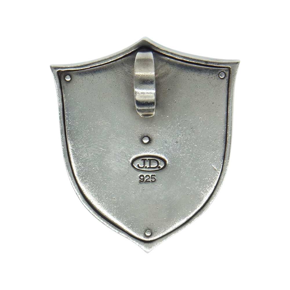 Justin Davis ジャスティンデイビス SPJ103 SHIELD PENDANT クラウン シールド ペンダントトップ シルバー系【中古】