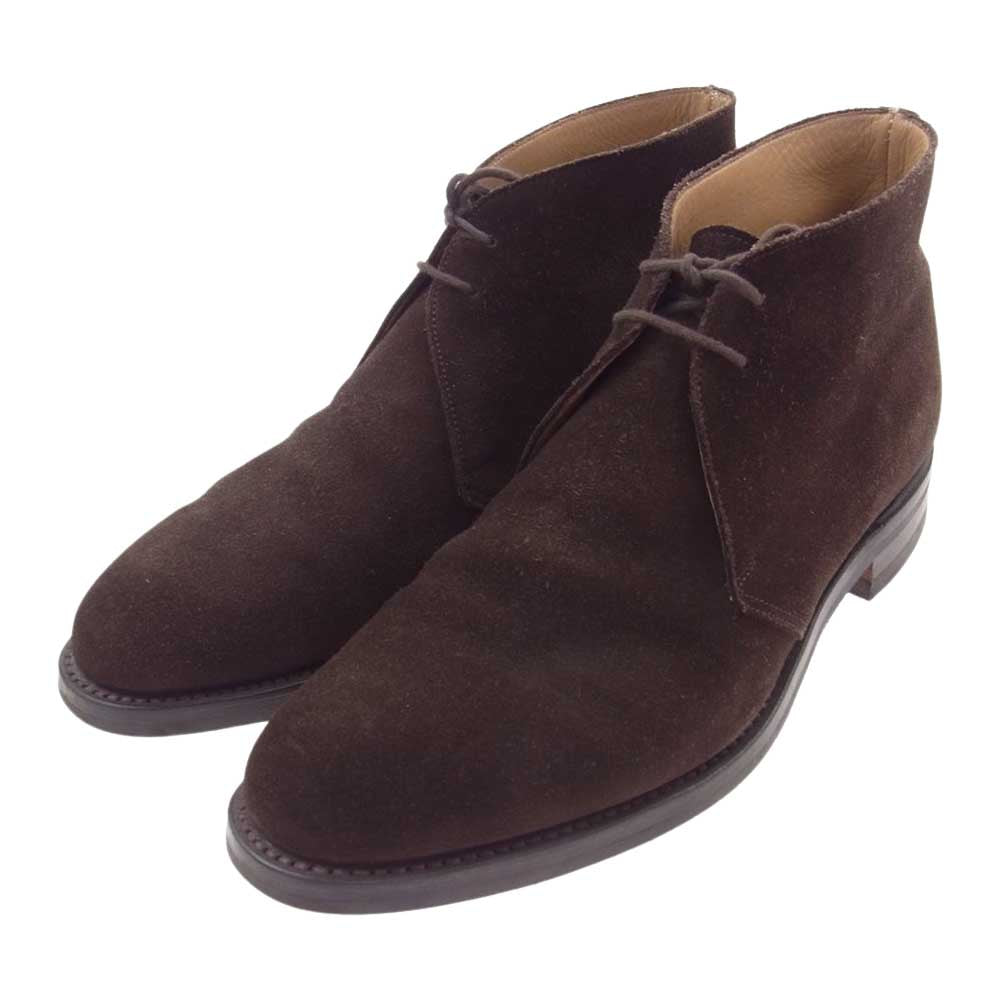 CROCKETT&JONES クロケットアンドジョーンズ 1645 CHERTSEY チャートシー スエード チャッカブーツ ブラウン系 UK9E【中古】