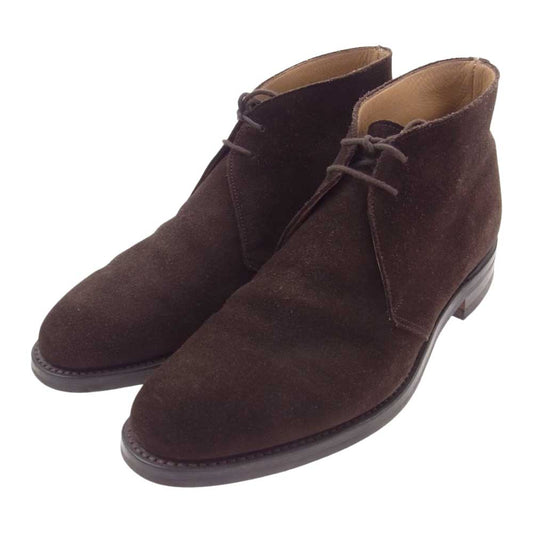 CROCKETT&JONES クロケットアンドジョーンズ 1645 CHERTSEY チャートシー スエード チャッカブーツ ブラウン系 UK9E【中古】