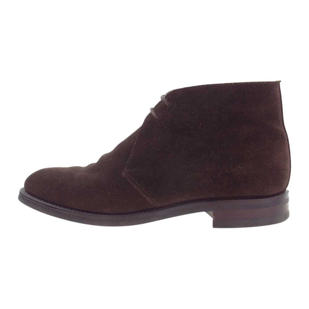 CROCKETT&JONES クロケットアンドジョーンズ 1645 CHERTSEY チャートシー スエード チャッカブーツ ブラウン系 UK9E【中古】